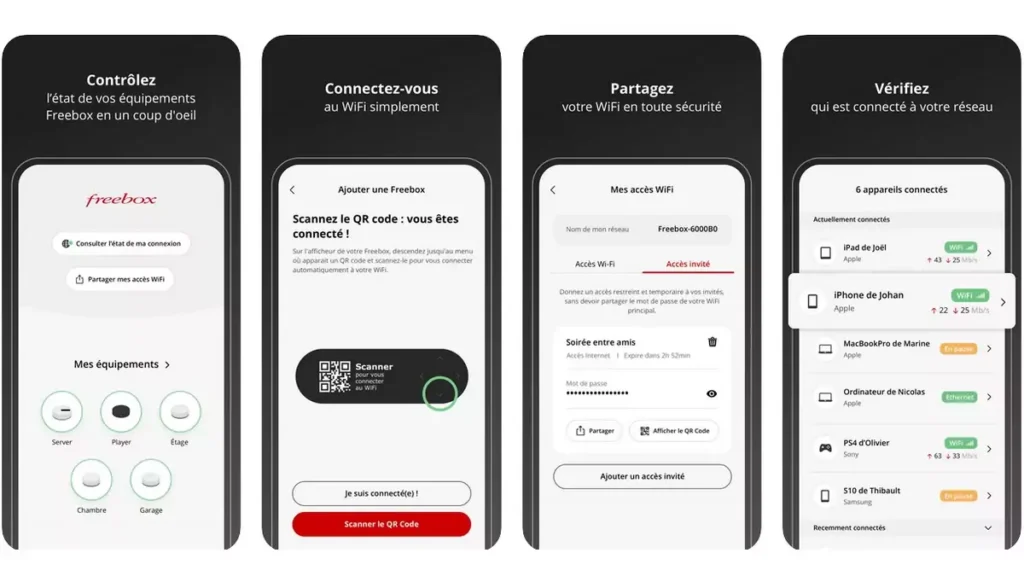 Application Free Connect changement mot de passe